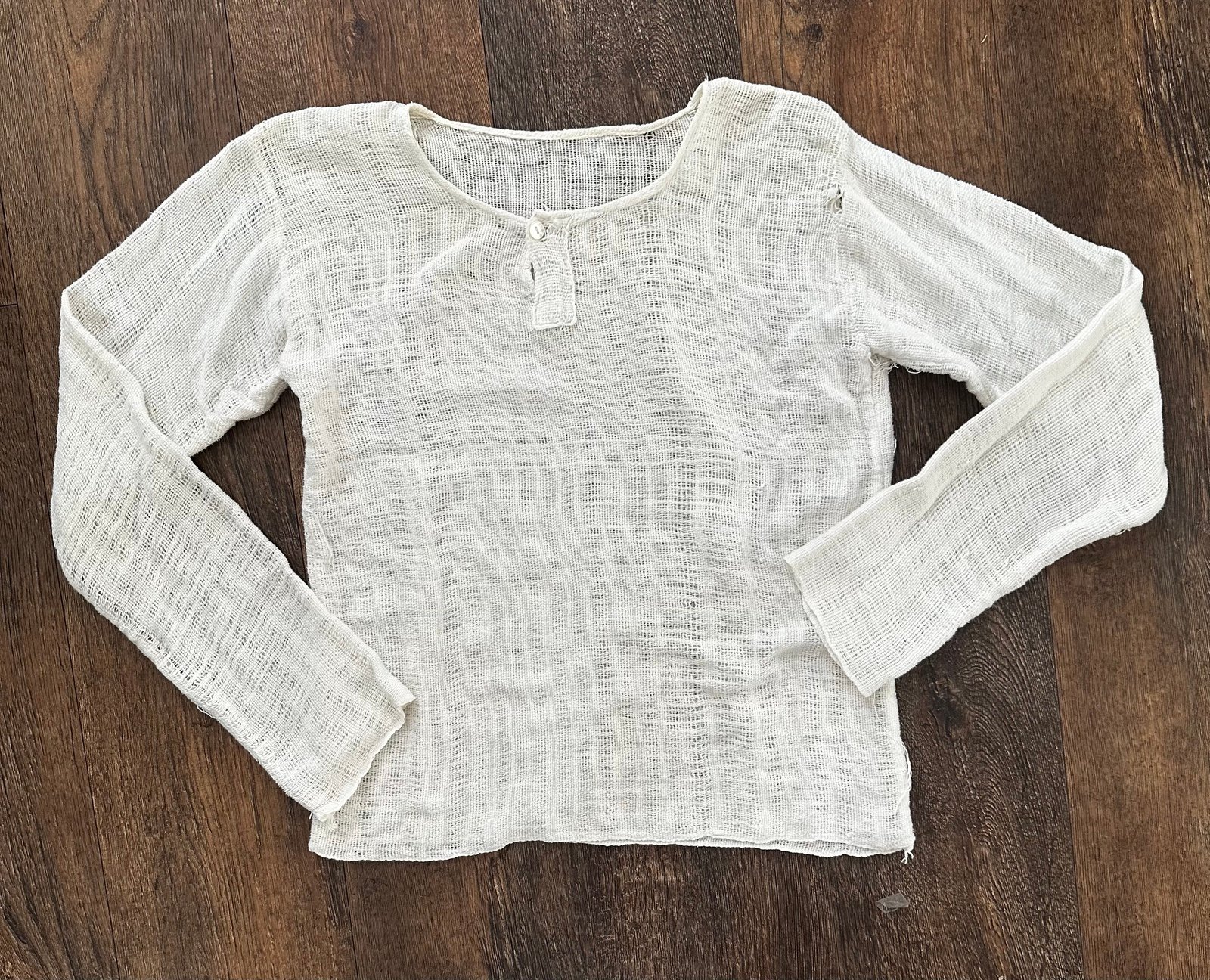 Vintage 60s Sheer Grunge rockstar thin Henley shirt