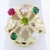 10K Yellow Gold 6 Multi-color Gemstone Mother's Ring
