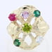 10K Yellow Gold 6 Multi-color Gemstone Mother's Ring
