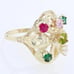 10K Yellow Gold 6 Multi-color Gemstone Mother's Ring