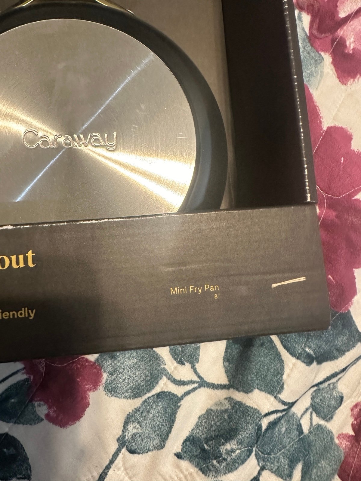 Caraway mini 8” fry pan black and gold