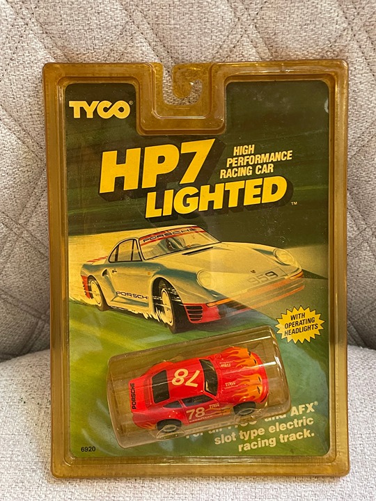 Rare Vintage Tyco HP7 Lighted #78 Red Porsche Carrera AFX HO Slot Car 6920 New
