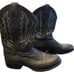 Vintage Ben Miller Mens Black Leather Cowboy Western Boots Size 10.5 Mid Calf