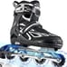 2PM SPORTS Vinal Girls Adjustable Flashing Inline Skates, All Wheels XL