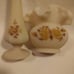 2 Pc Fenton Vases Cream n Yellow Artist Signed