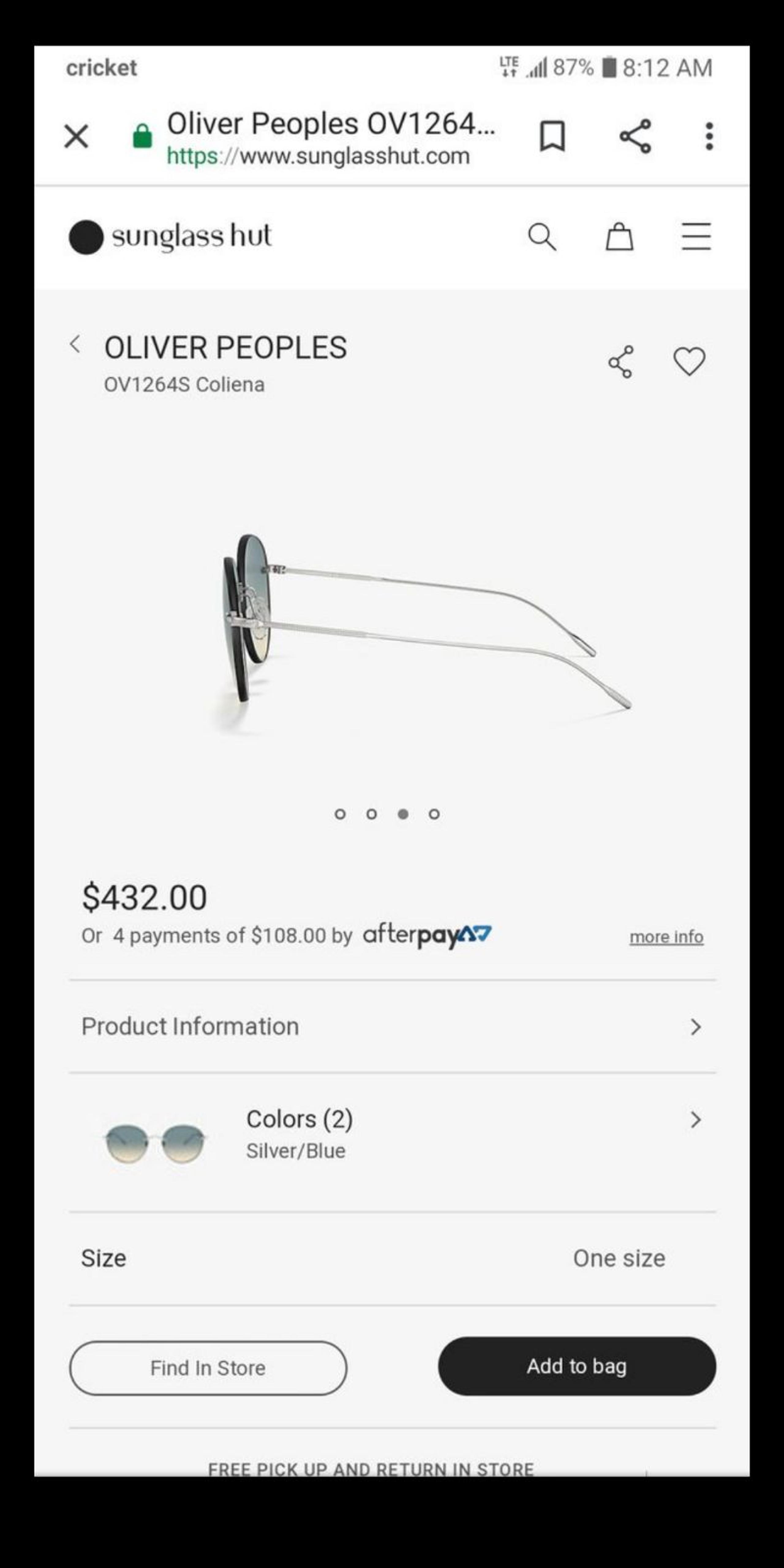 Oliver Peoples Womans Sunglasses