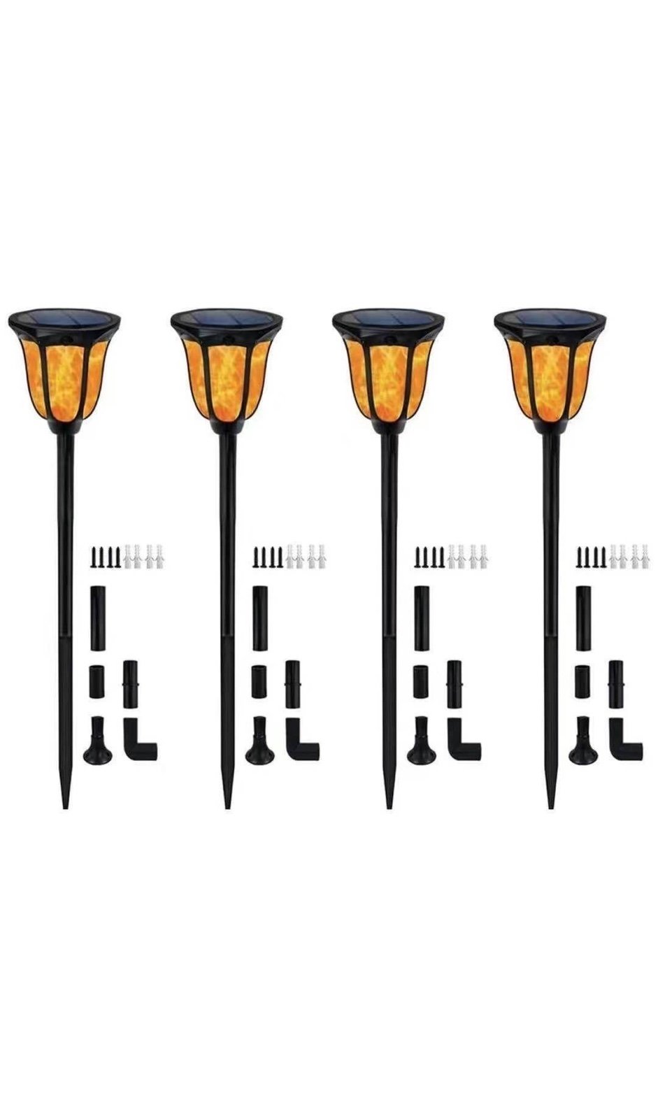 Solar Torches Landscape Solar Torch Light Lighting 4 Packs