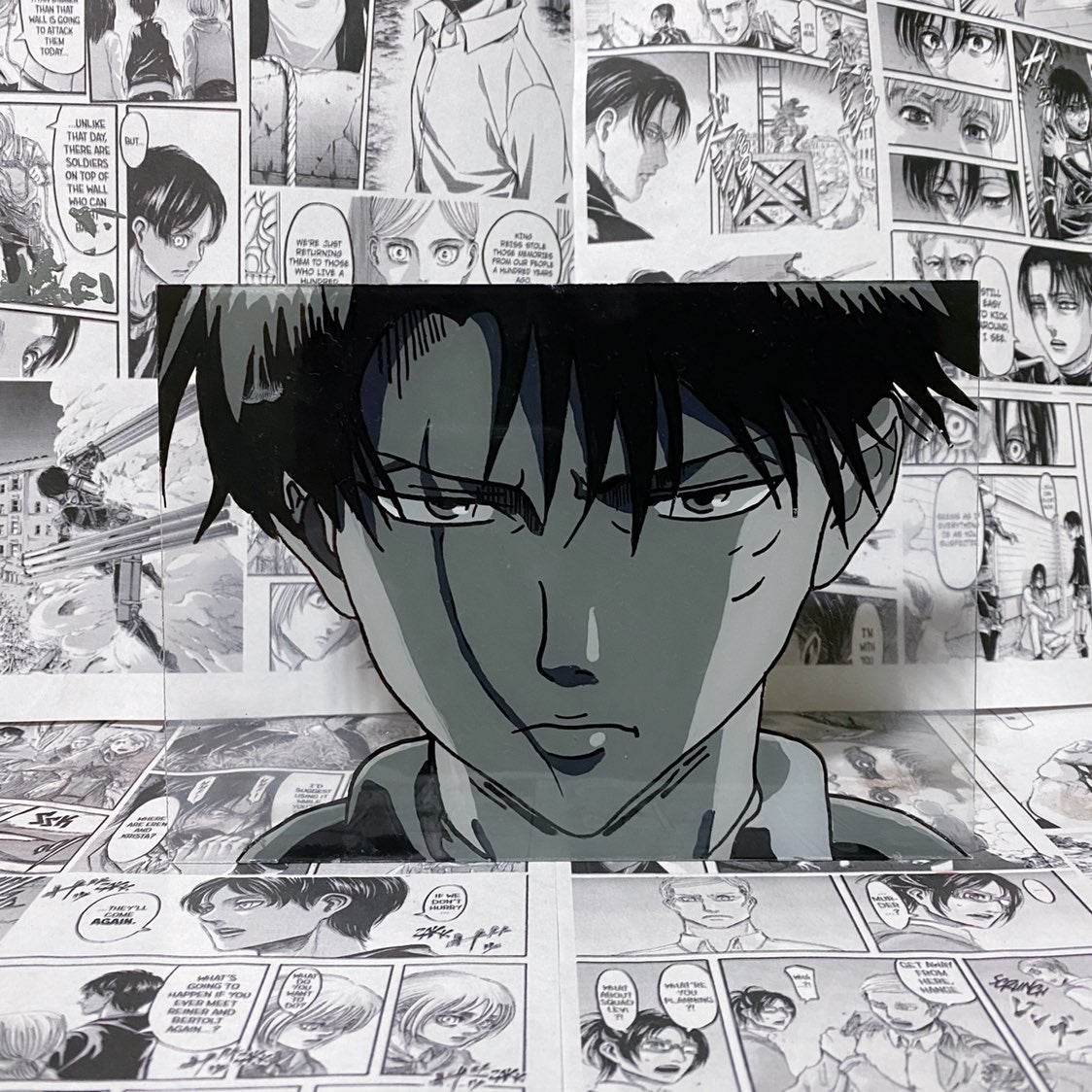 Levi Ackerman Glass Painting Attack on Titan