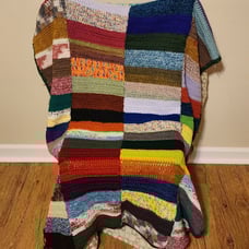 Handcrafted Rectangle Panel Crocheted Lapghan