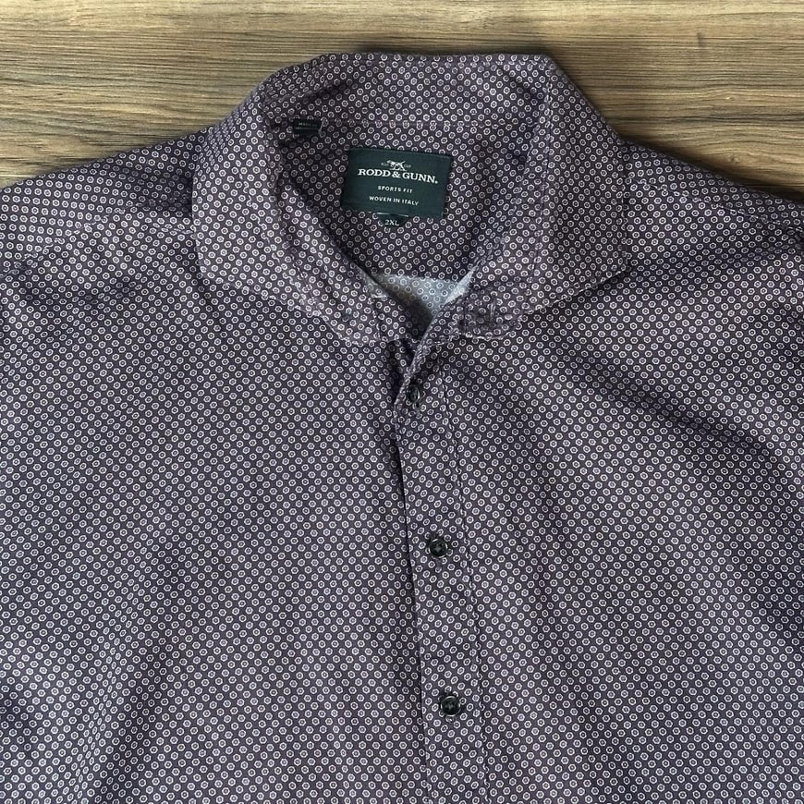 Rodd and Gunn Button Up Shirt Mens 2XL Sports Fit Woven Italy Geometric Print