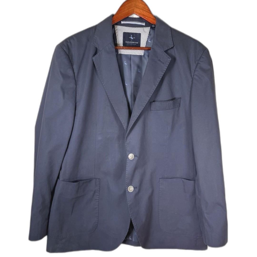 Tailorbyrd Blazer Sport Coat Mens 42S Single Breasted Lined Inner Pockets Blue
