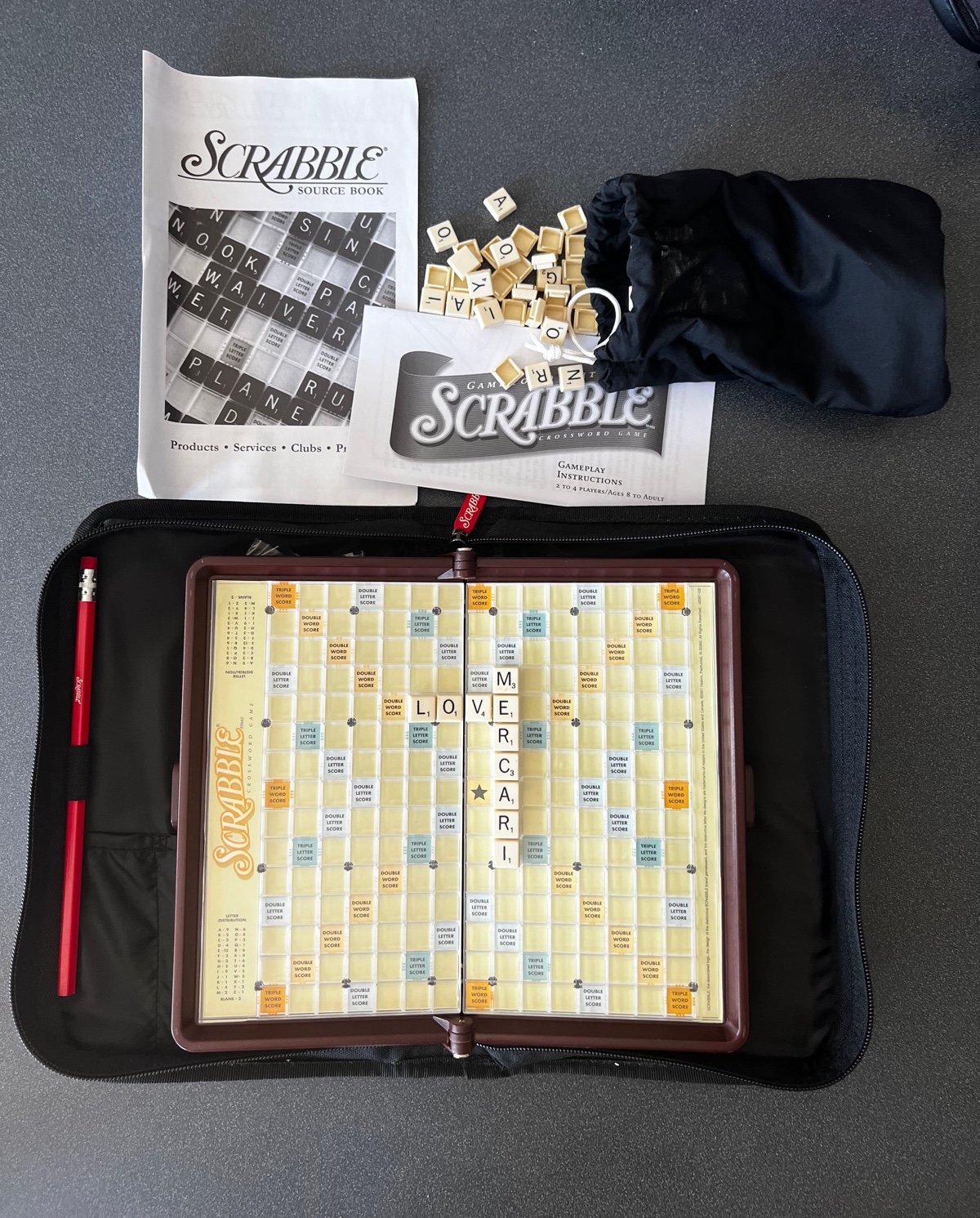 Vintage Game Scrabble Folio Edition 2001 Travel Scrabble