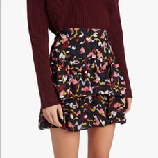 A.L.C. Baxter Printed Tiered Ruffle Mini Skirt