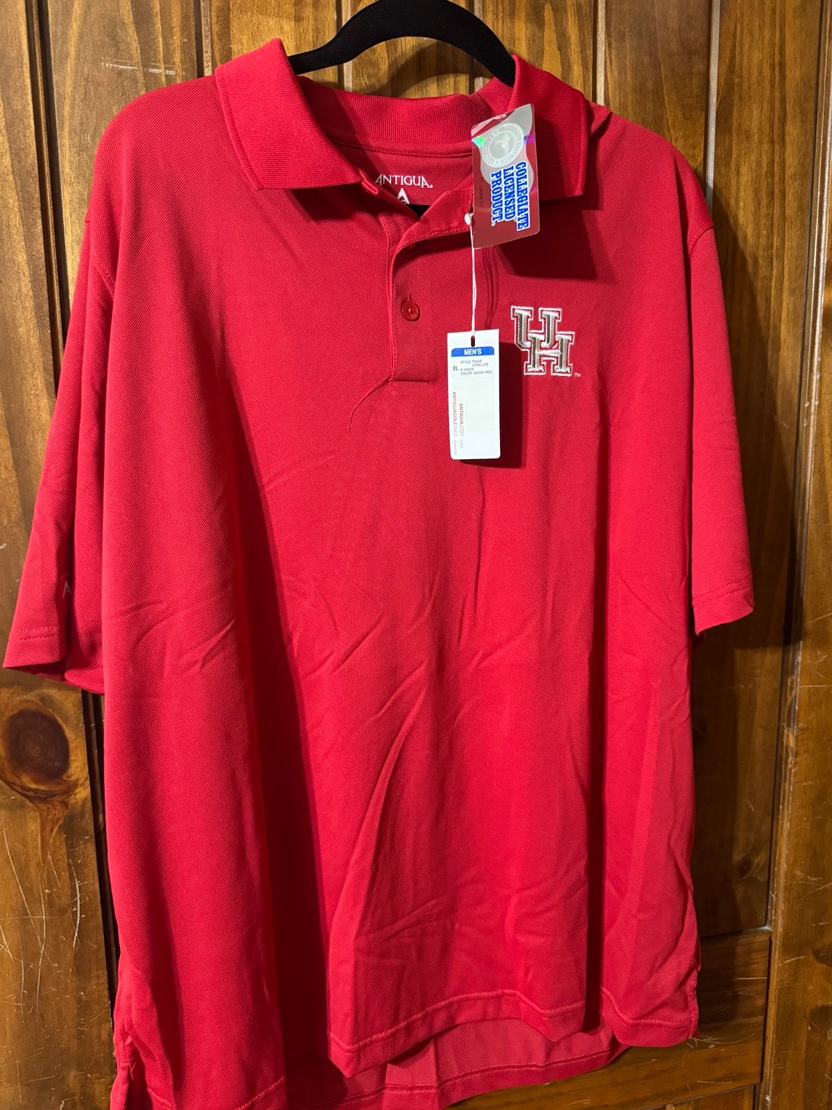 NWT Men's Red University of Houston Polo Shirt