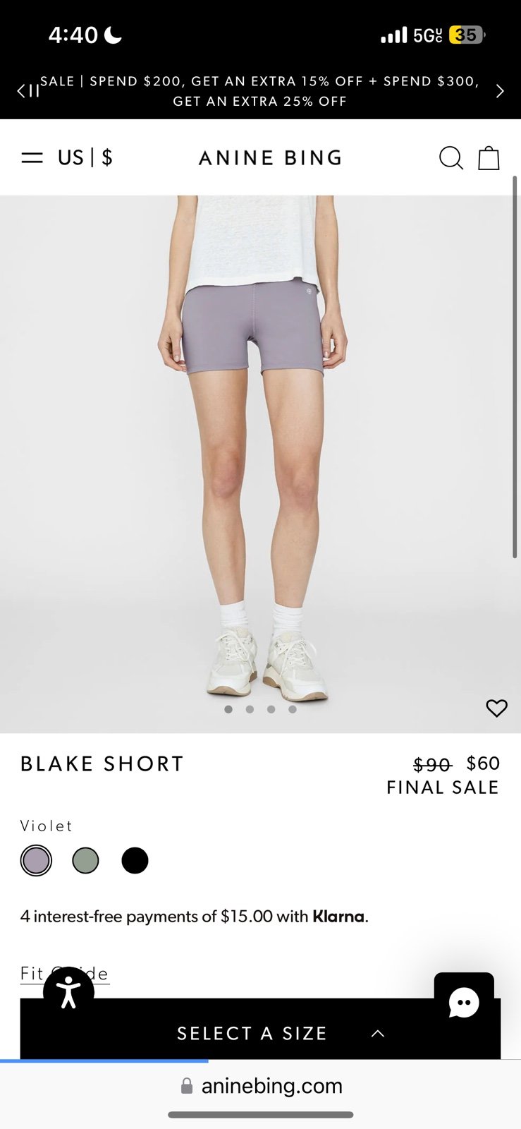 Anine Bing Workout Bra and Shorts