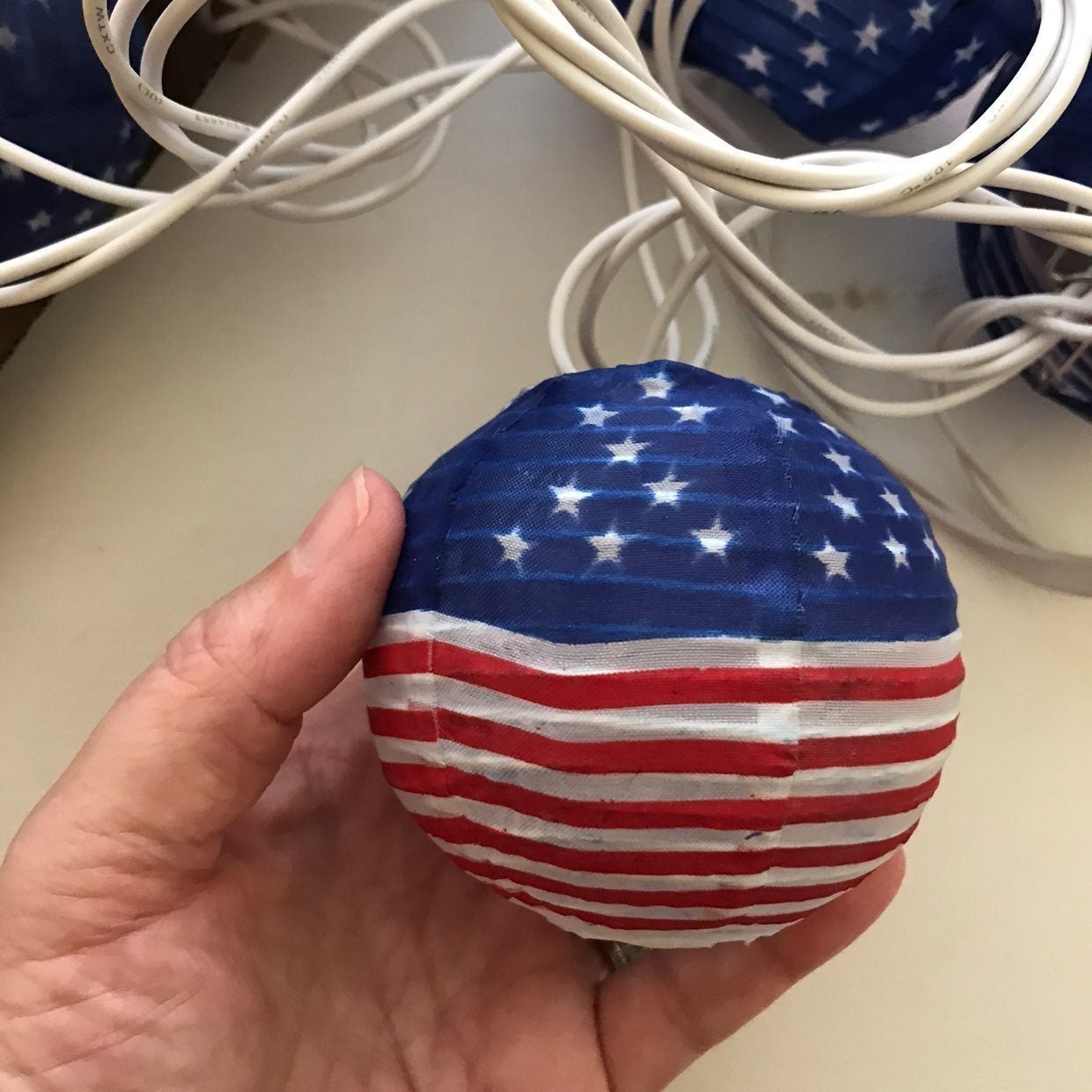 American Flag Silk Lanterns