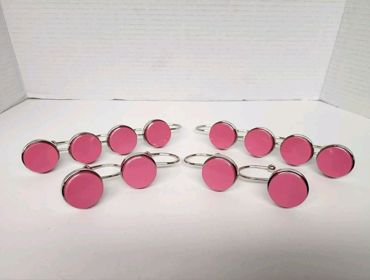 Kate Spade New York Shower Curtain Hooks Grosgrain Bow Pink Set Of 12 #3290059ZZ