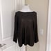 Eileen Fisher Organic Linen Loose Knit 3/4 Dolman Sleeve Metallic Sweater Large