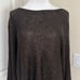 Eileen Fisher Organic Linen Loose Knit 3/4 Dolman Sleeve Metallic Sweater Large