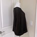Eileen Fisher Organic Linen Loose Knit 3/4 Dolman Sleeve Metallic Sweater Large