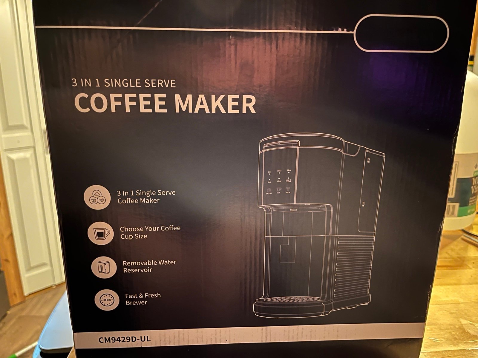 Kidisle coffee maker, Brand new open box - black