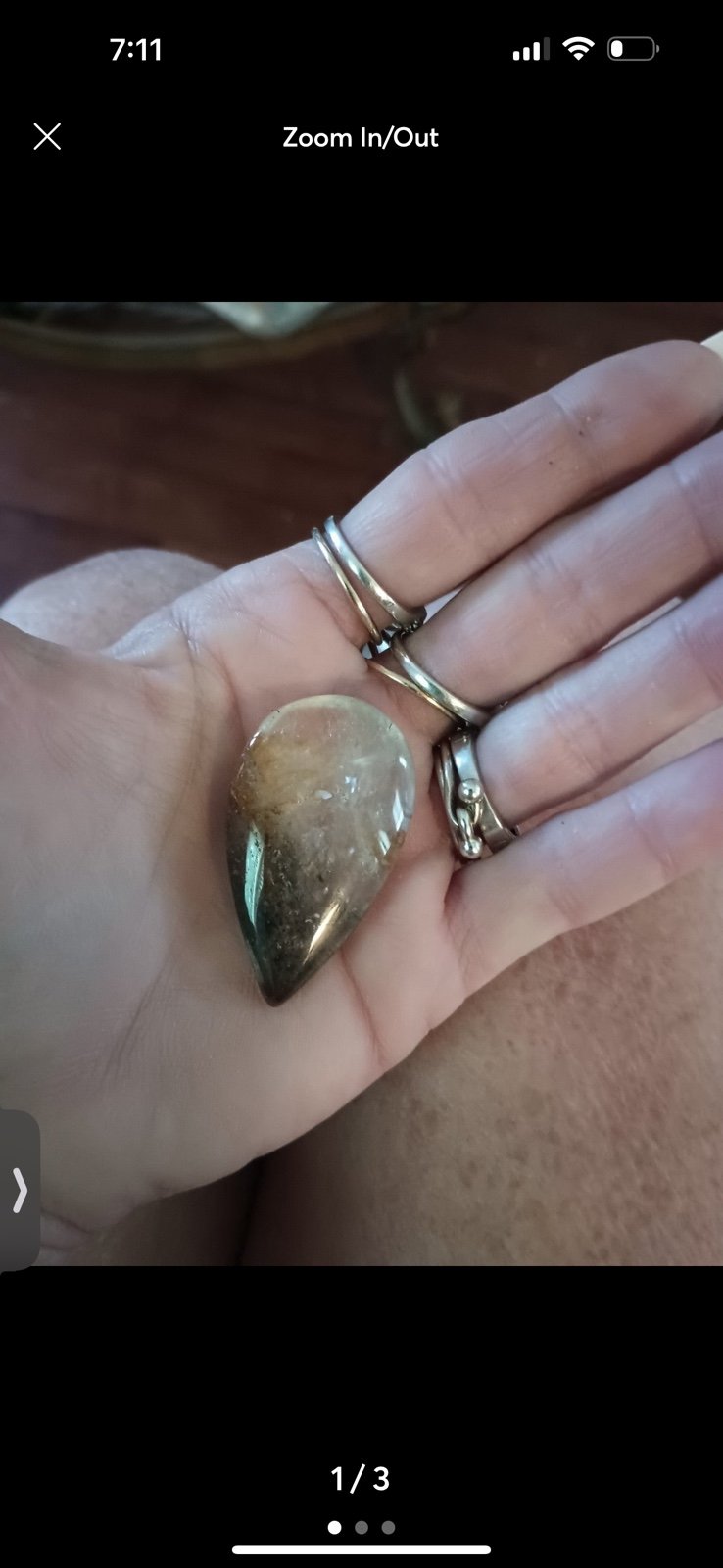 Garden quartz teardrop