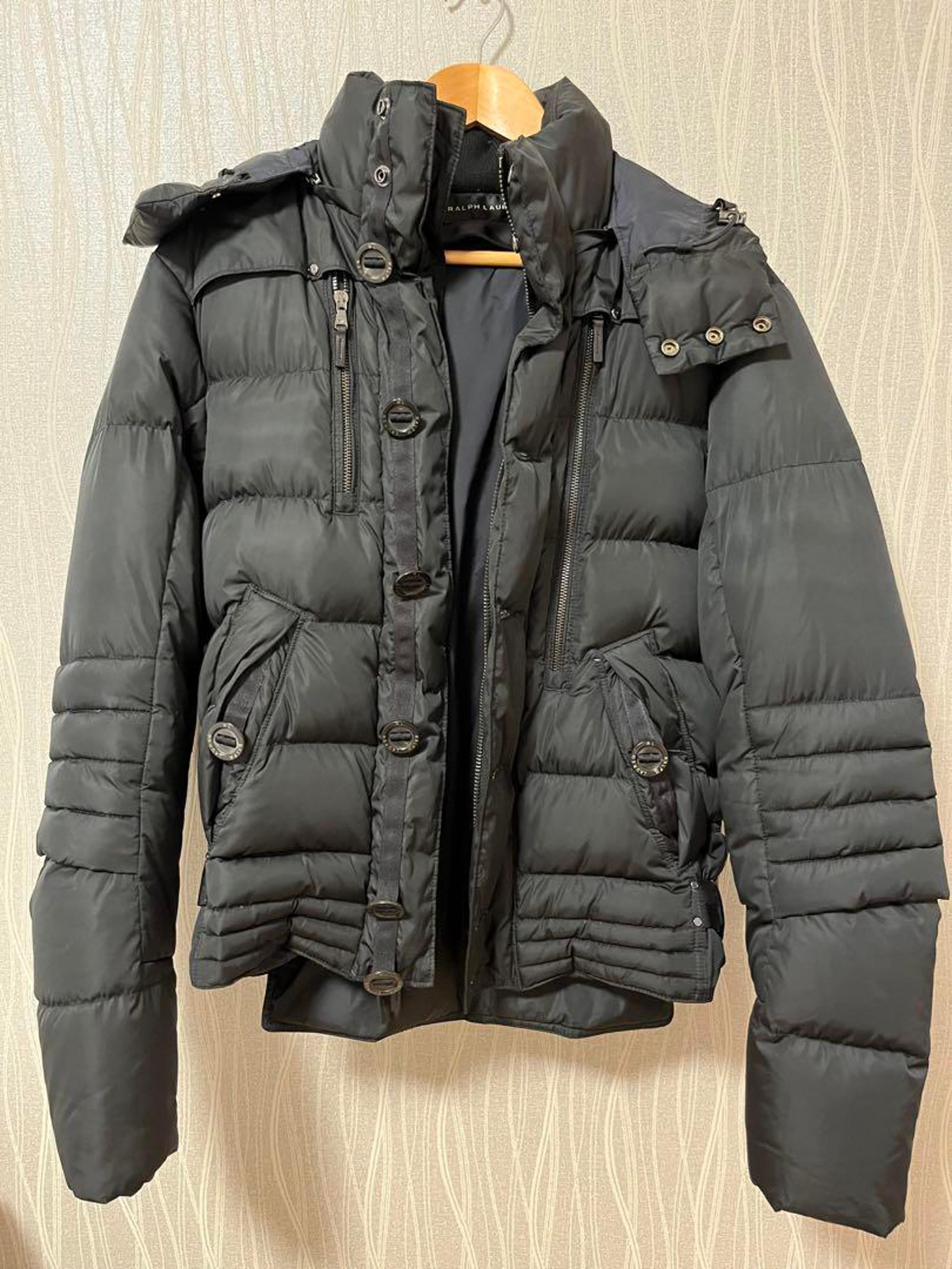 Ralph Lauren black down jacket with hood for men size S.