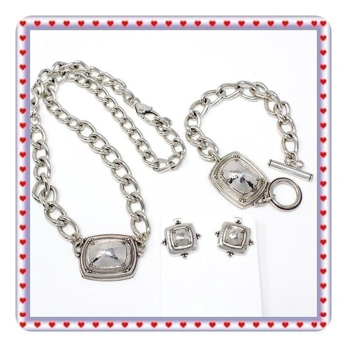 Brighton Peaceful Presence YTC Necklace Bracelet Earrings Pendant Retired Set
