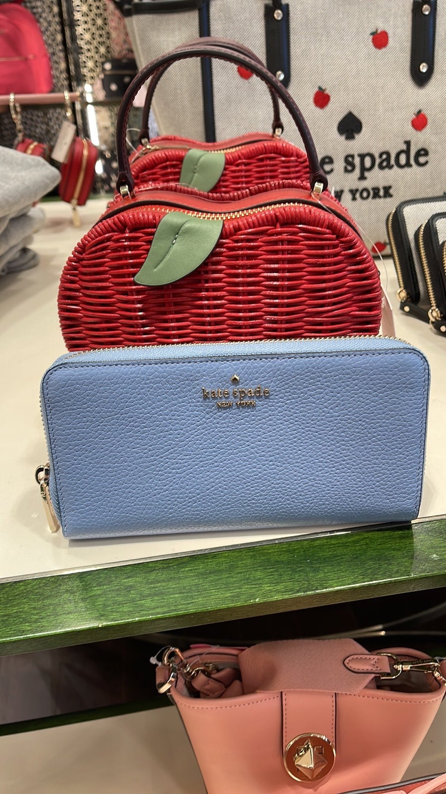 Kate Spade leila large continental wallet Dusty Blue