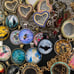 Large lot of jewelry making pendants and chains - 136 pieces
