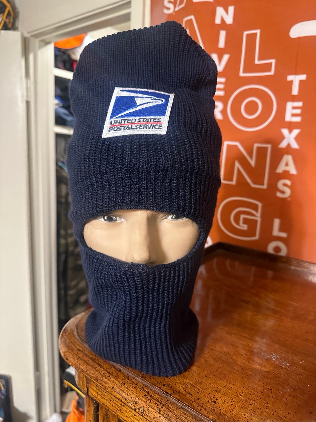Vintage USPS Mailman pooh shiesty “triple blue” ski mask 00s