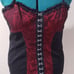 XXL Red with Black Lace Corset Top, Bust