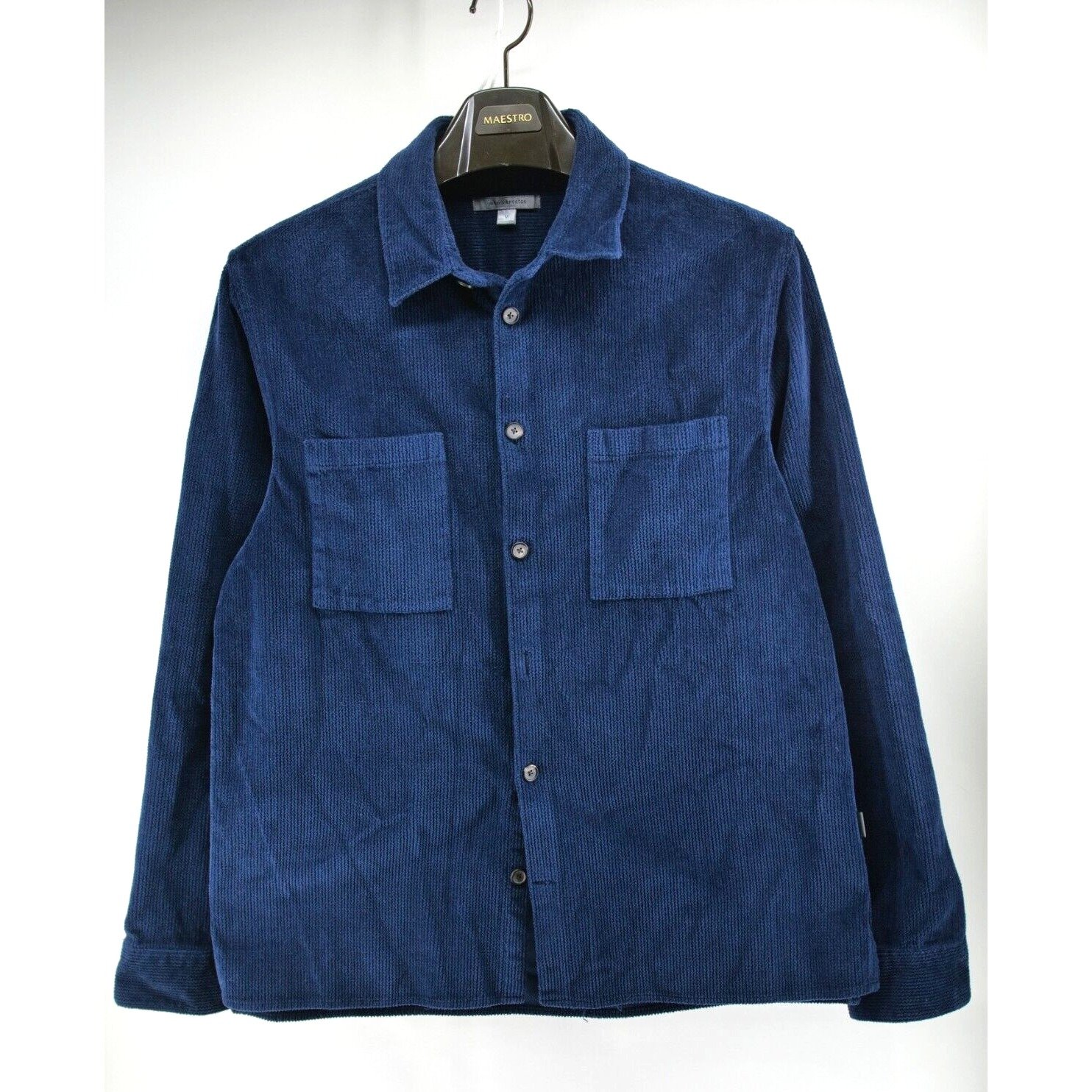 John Varvatos Blue Two Pockets corduroy shirt Men Medium Button up