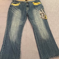 Vintage Y2k Miskeen Men's jeans with embroidery
