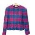 Vintage 80s Pendleton Wool Lined Plaid Cardigan Jacket Size 14 Raspberry Preppy