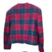 Vintage 80s Pendleton Wool Lined Plaid Cardigan Jacket Size 14 Raspberry Preppy