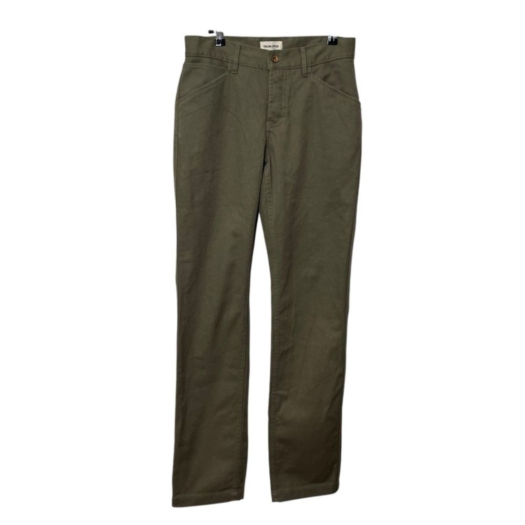 Taylor Stitch Camp Pants Size 29 Stone Boss Duck Olive Straight Fit Men’s Casual