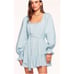 NWT Ramy Brook Kayleigh Poplin Cotton Belted Mini dress Blue S P NWT 368 IRRG
