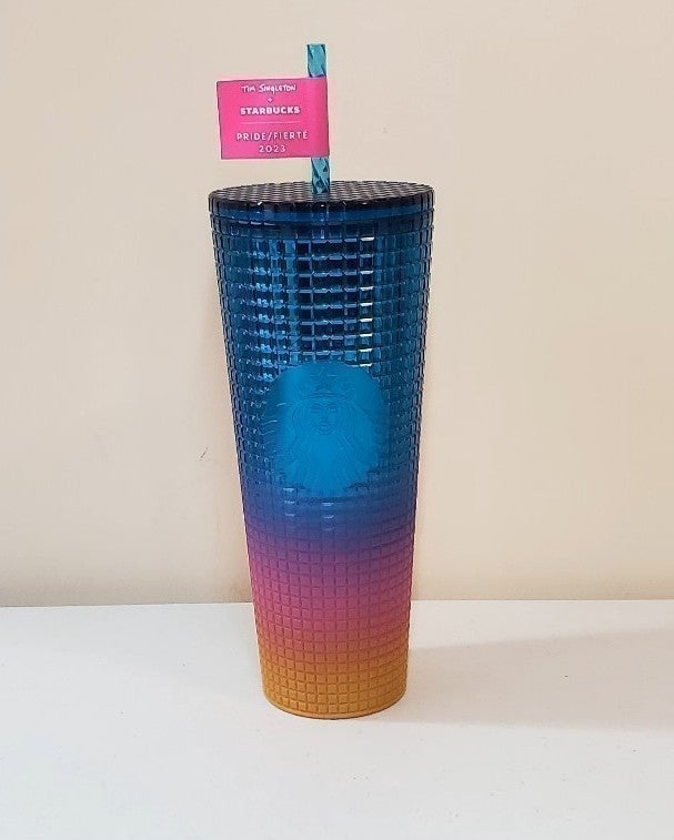 New Starbucks + Tim Singleton Pride Studded Tumbler w/ Straw 24oz