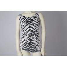 SAINT LAURENT Zebra Print Sleeveless Top Size S