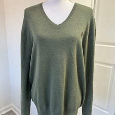 Ralph Lauren Khaki V Neck Sweater