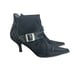 DONALD J PLINER BOOTIES Black stretch Croc Ankle Boots size 7.5