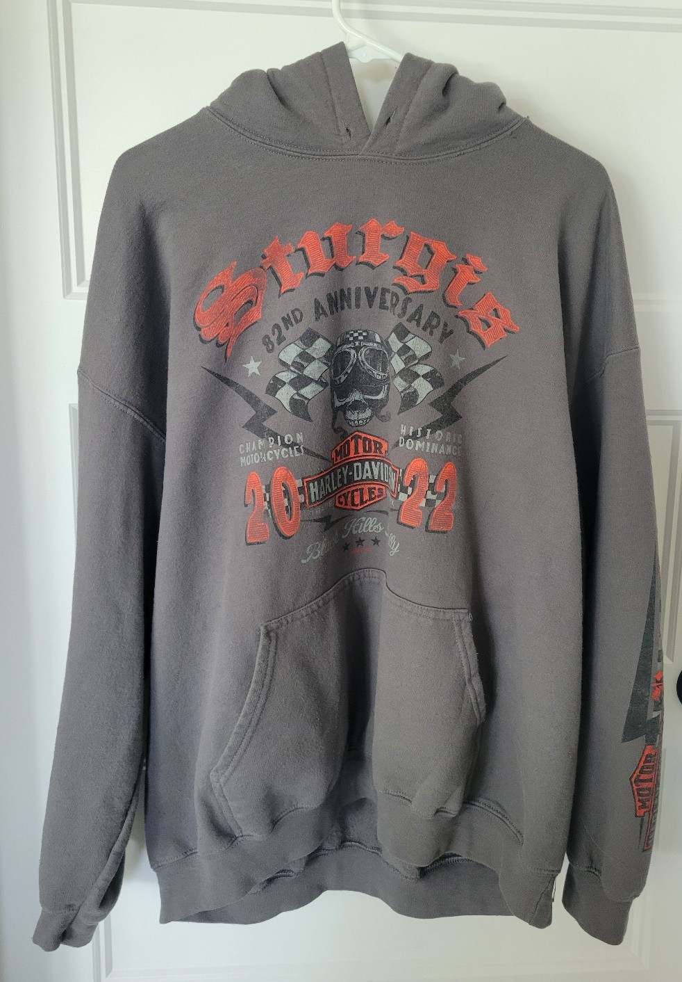 Grey Harley Davidson Pullover Sturgis Hoodie