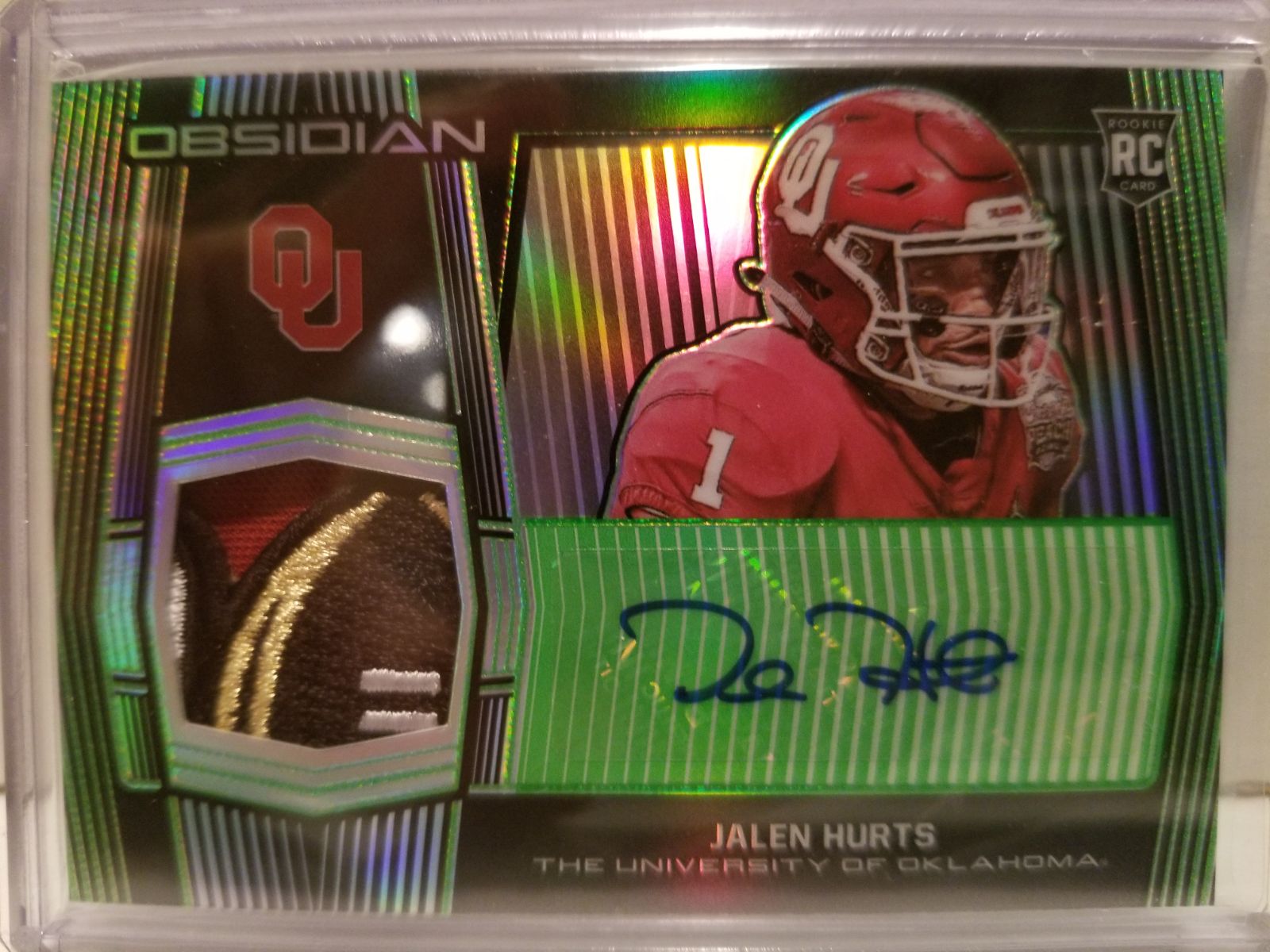 JALEN HURTS Obsidian RC Patch Auto 4/10