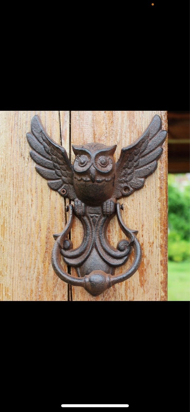 Iron Owl Door Knocker