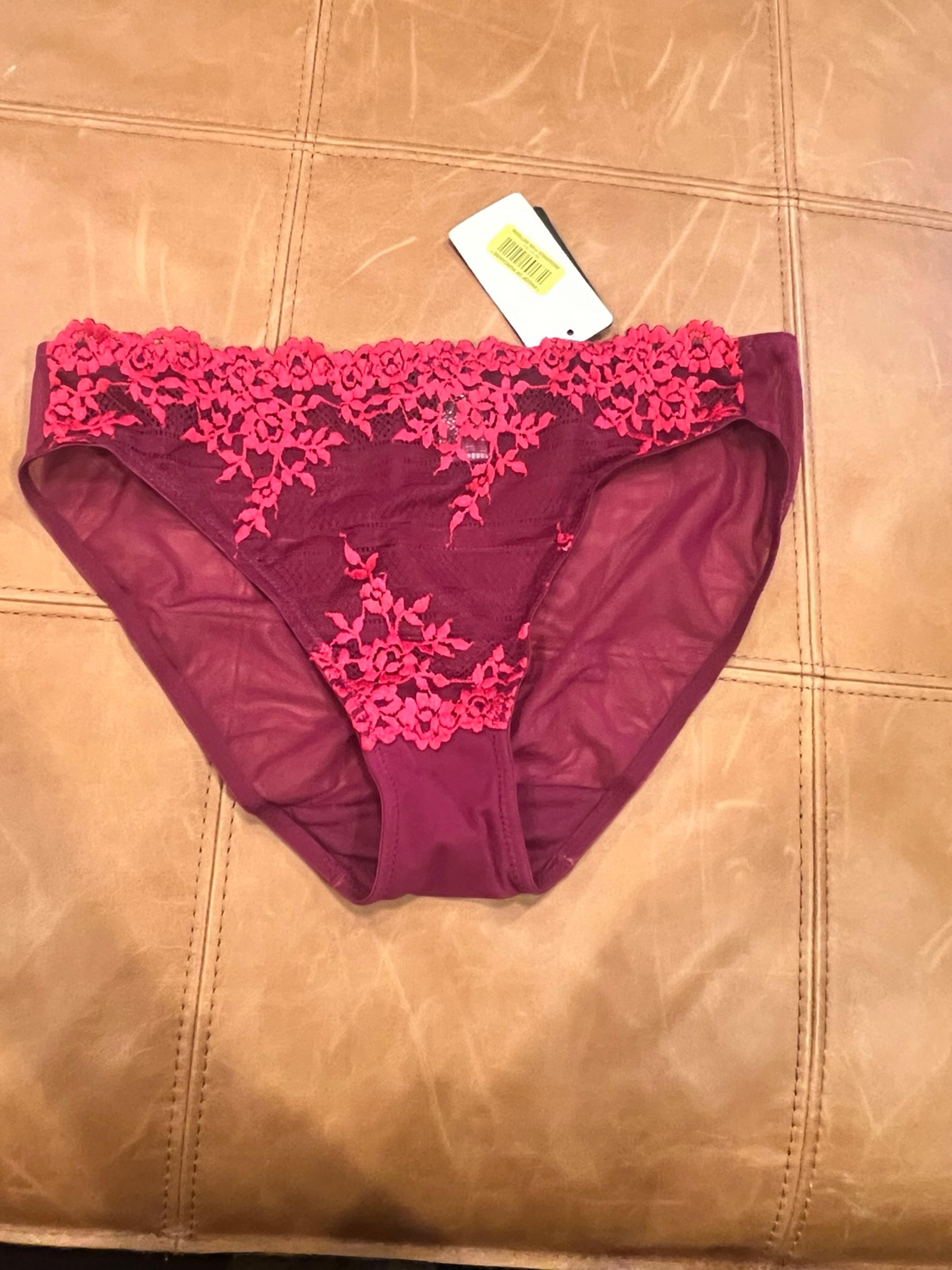 NWT Wacoal Maroon and Pink Underwear Lingerie Panties Sz. S