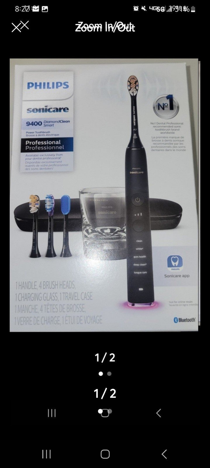 NEW Black Sonicare 9400 DiamondClean Smart