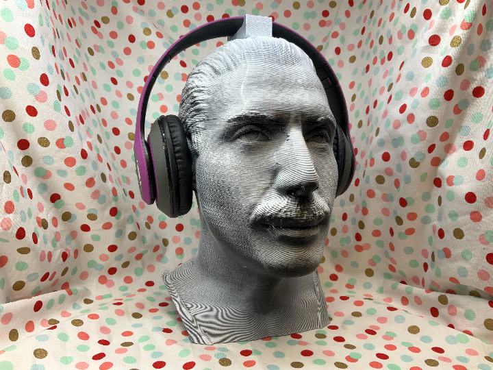 Freddie Mercury Black and White Fade Headphone Rack! Queen Hanger, Brian May