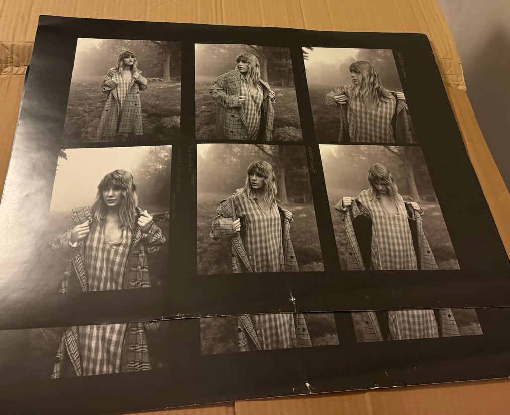 Taylor Swift official Folklore Lithograph Poster “You Showed Me Colors” DAMAGED!