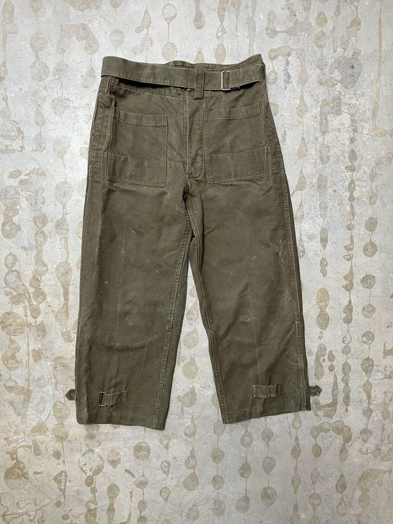 1940s French Army M35 Early Motorcycle Pants Metal Buttons